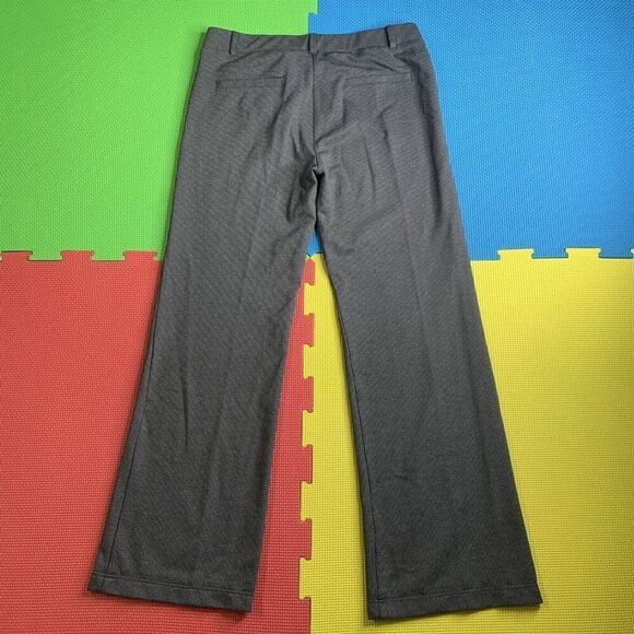 Betabrand Women’s Medium Boot Cut Pull On Dress Pants Yoga Pants Gray Pinstripe - Picture 3 of 8